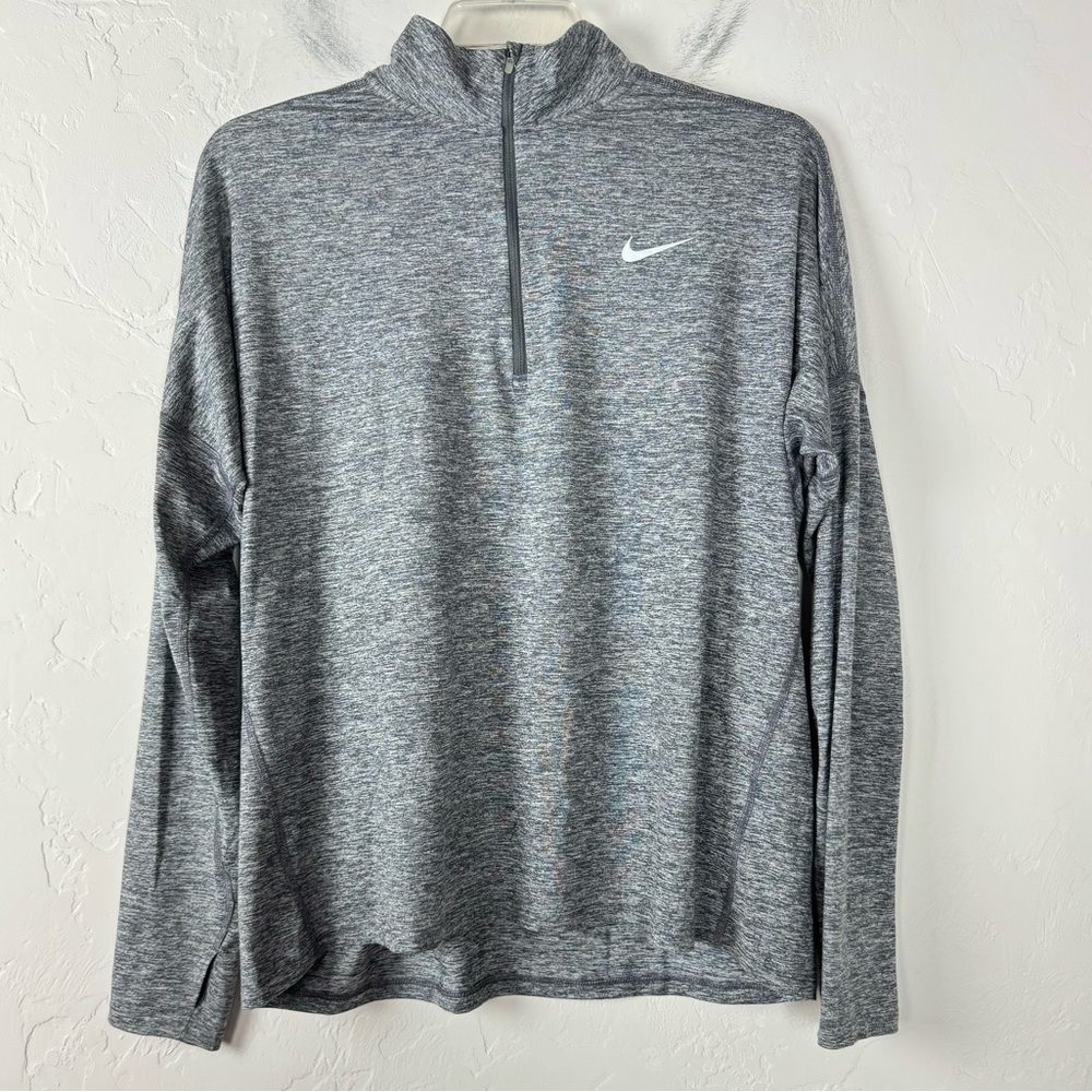 Nike Dri Fit Element Pullover Sweater Sweatshirt Knit Top 1/2 Zip Grey Heather‎